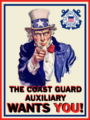 THE COAST GUARD AUXILIARY WANTS YOU