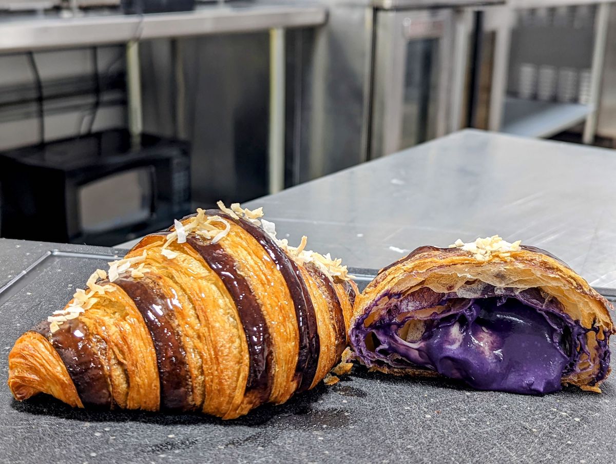 Ube cream filled croissant - Bridor